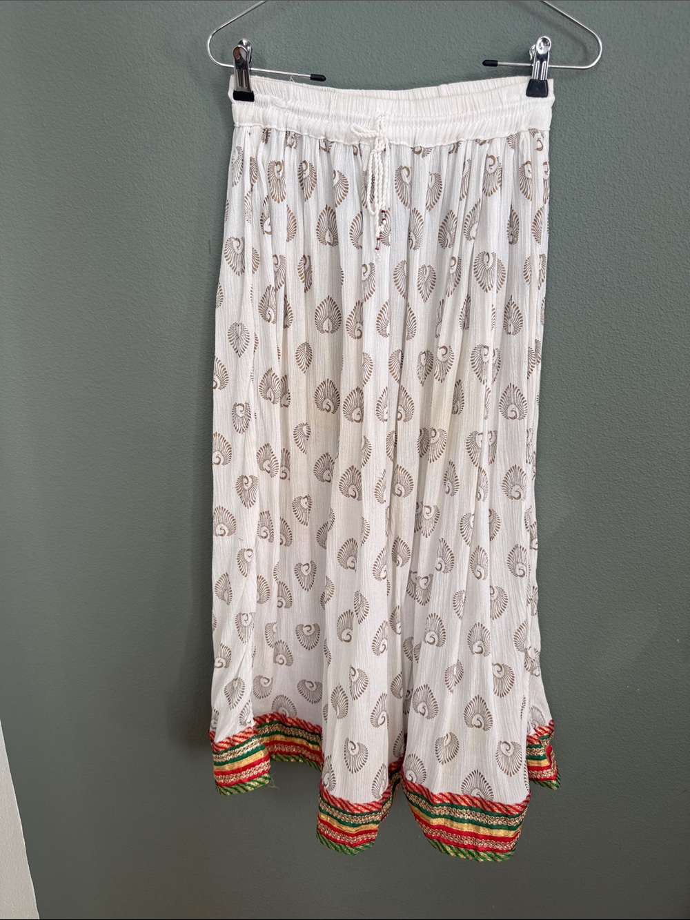 Ethnic Indian Vintage Maxi Skirt Sz M